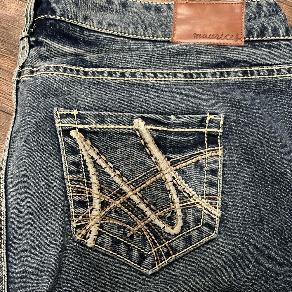 Maurices JeansBlue Bootcut Stretch Denim Casual Medium WOMEN 14 Long Size 36x32